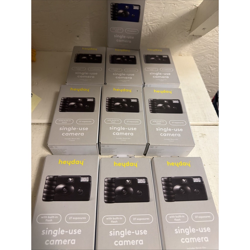 10x Heyday Single-Use Disposable Camera Built-in Flash 27 Exposure 35mm Film